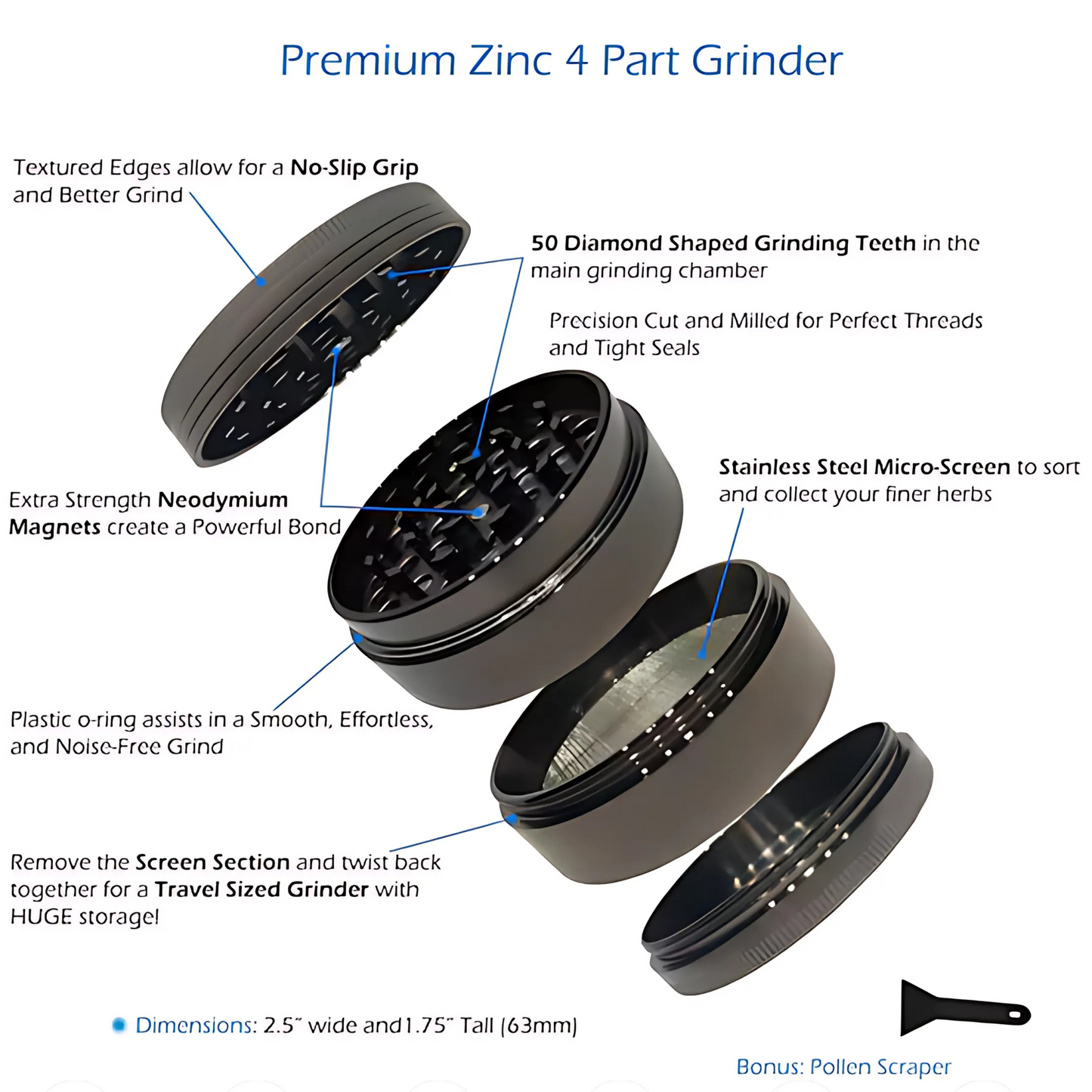 The CBDBROSHOP Metal Grinder